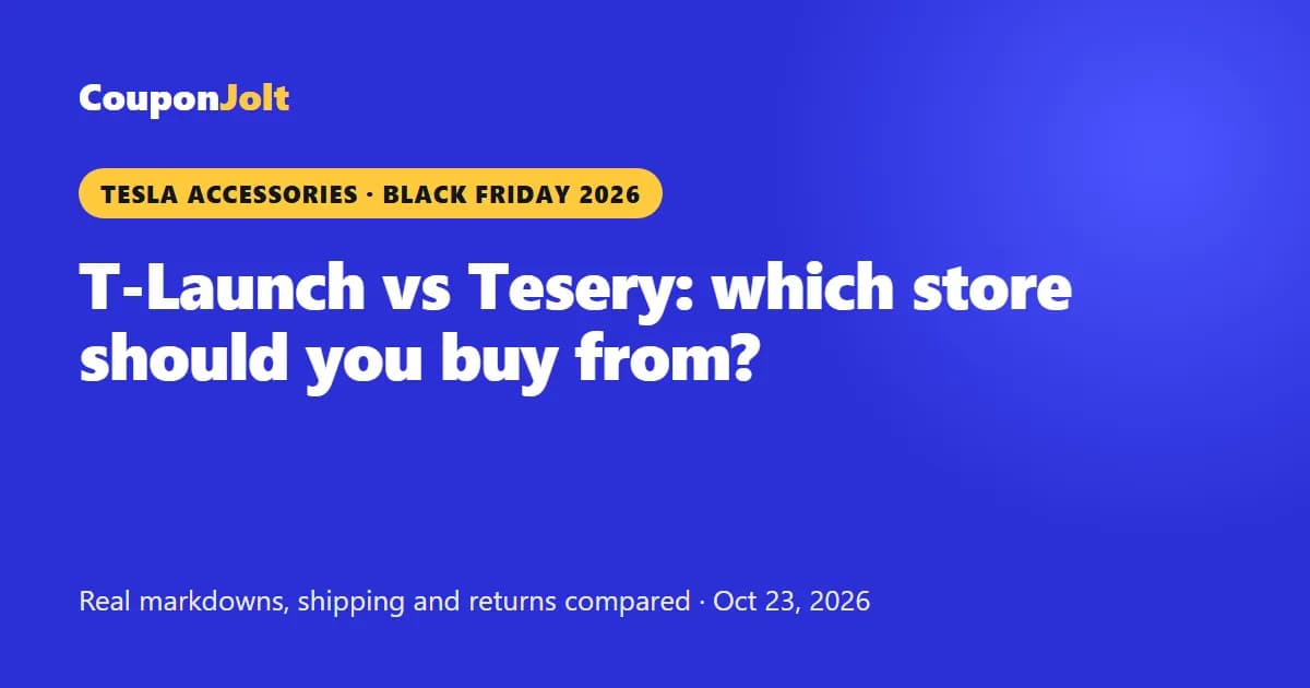 T-Launch vs Tesery Tesla accessories Black Friday 2026 comparison